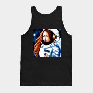 Asian Astronaut Girl Tank Top